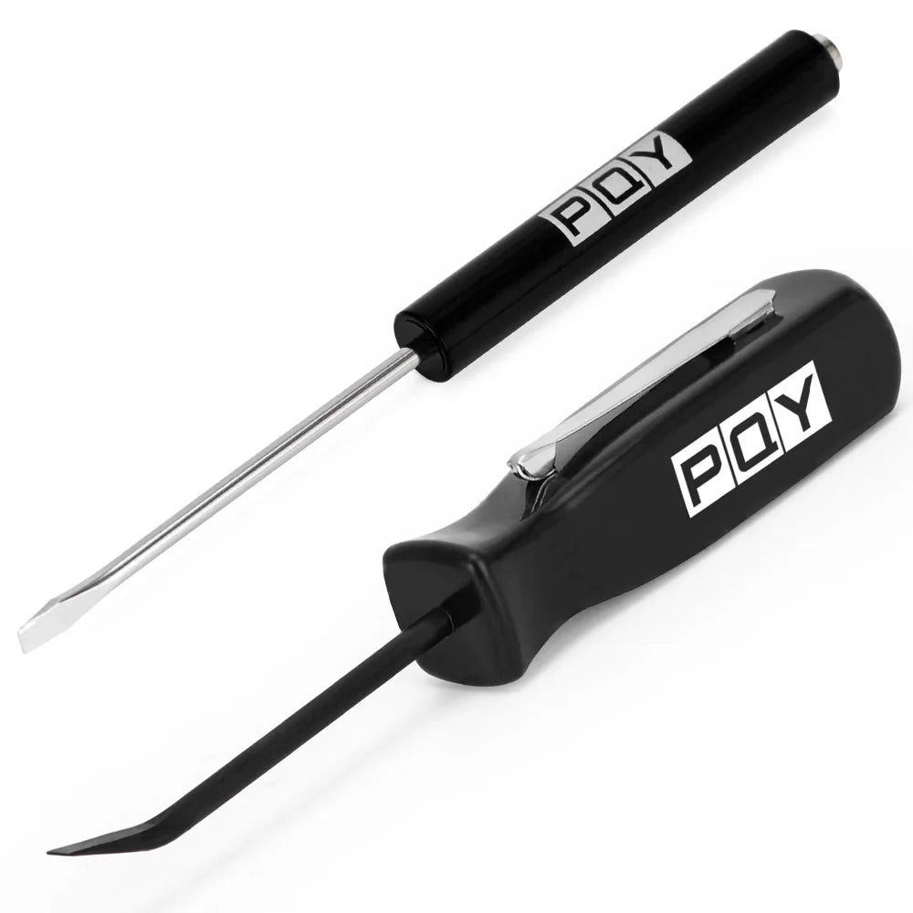 Mini Tournevis de Poche & Pied-de-Biche Magnétique - Compact, Anglé, Prise Ergonomique à 4 Faces