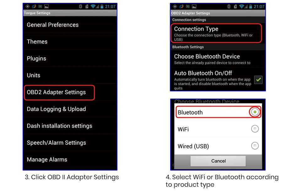 Junsun Mini ELM327 Bluetooth – Scanner OBD2 pour Diagnostic Automobile