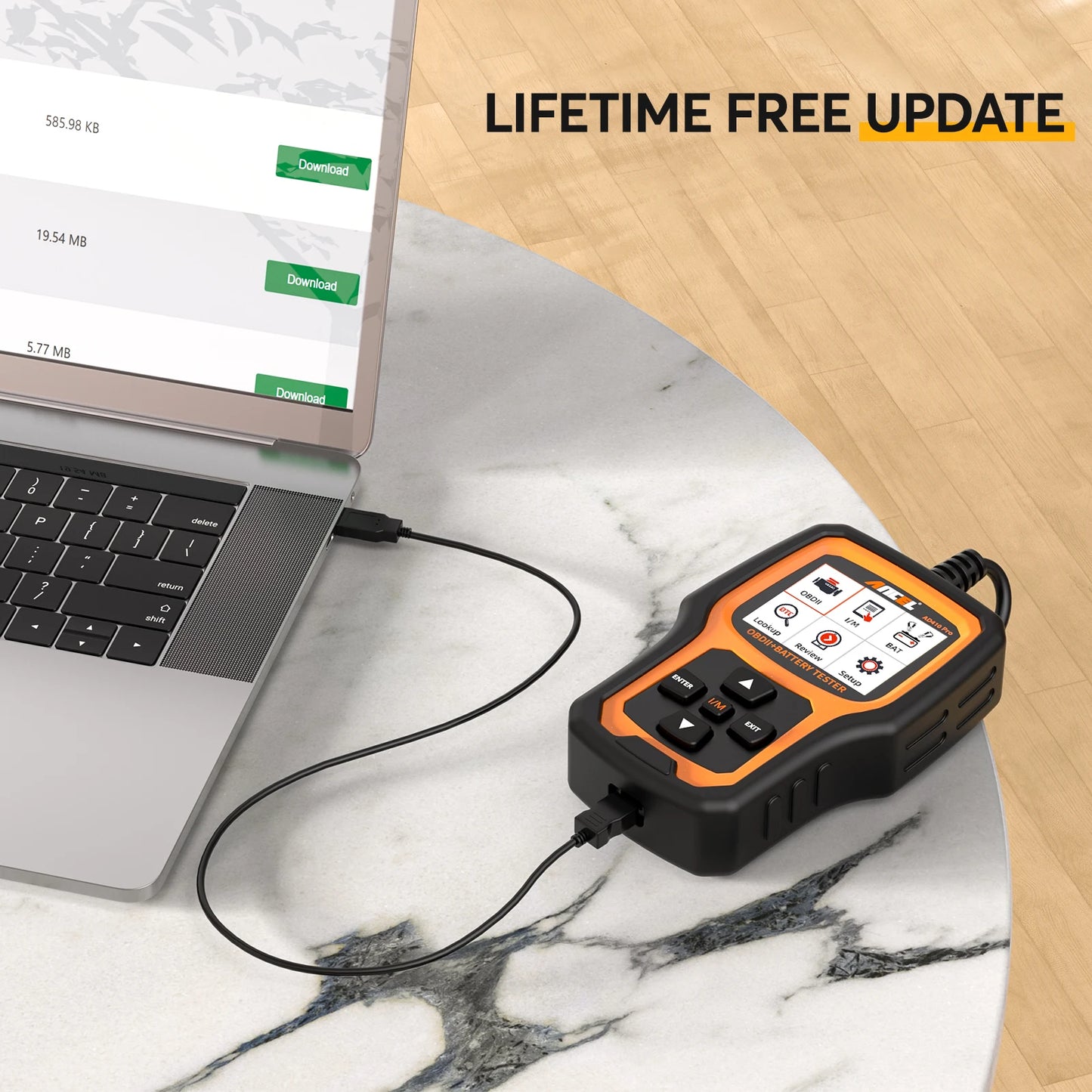 ANCEL AD410 PRO – Lecteur de Codes OBD2 & Testeur de Batterie