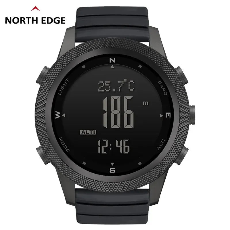Montre Sport Homme NORTH EDGE APACHE-46 – Altimètre, Baromètre, Boussole, Étanche 50M