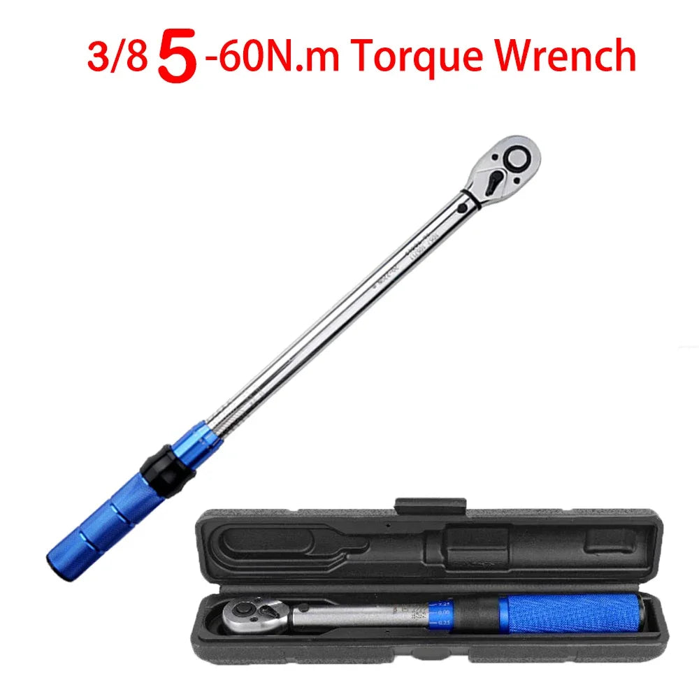 Clé Dynamométrique 5-60N.m – 3/8" Carré, Haute Précision ±3%