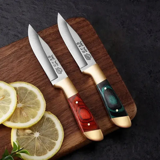 Couteau Polyvalent - Couteau à Fruits, Désossage, EDC Portable, Couteau de Poche, BBQ & Survie