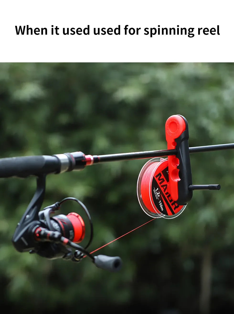 Enrouleur de Ligne de Pêche Portable - Bobineuse pour Moulinet Spinning & Baitcasting, Outil de Montage Rapide