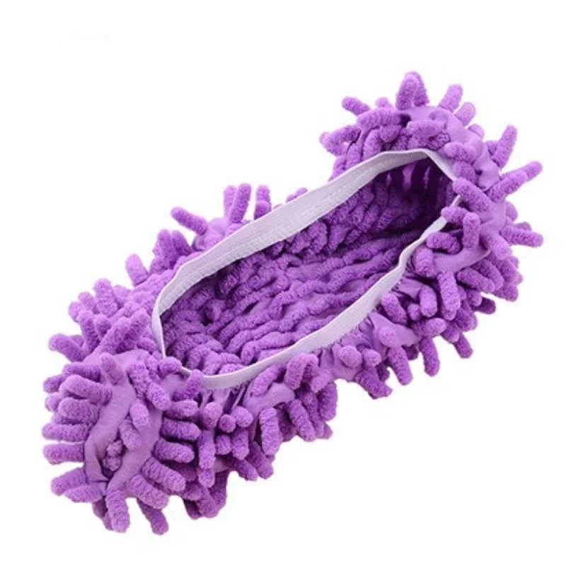 Chaussons de Nettoyage Microfibre - Chaussons Multifonctions pour Sol, Lavables & Réutilisables, Idéal pour un Nettoyage Sans Effort