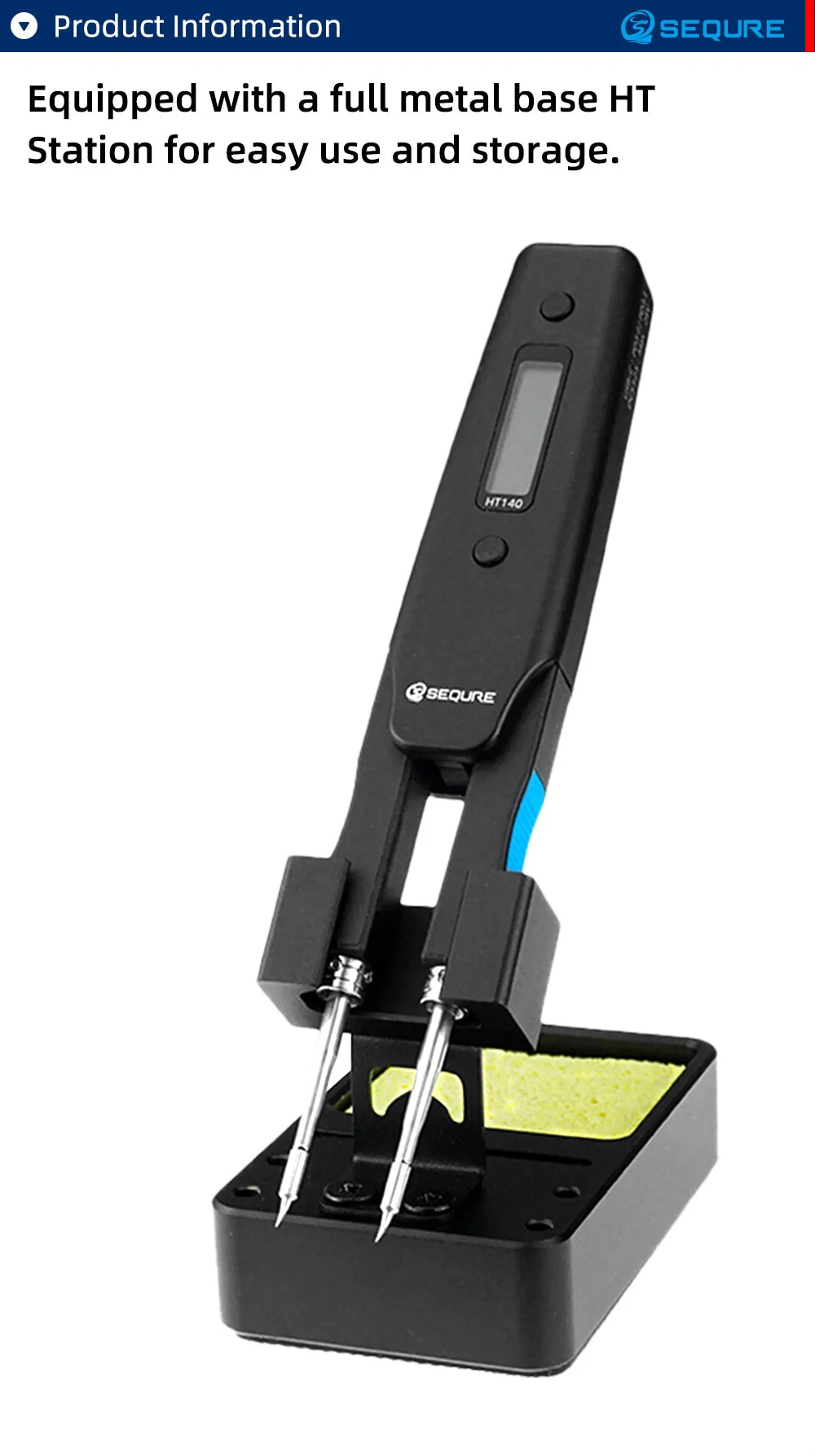 SEQURE HT140 2-en-1 – Pince Chauffante & Fer à Souder Portable, Compatible C210