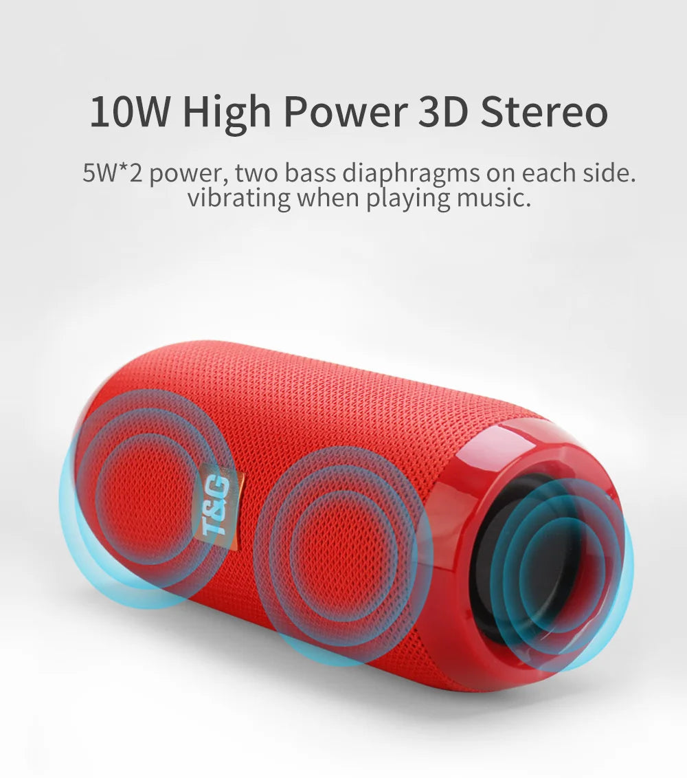 Enceinte Bluetooth TG117 - Portable, Waterproof, Son Stéréo Puissant, Radio FM, Support TF & TWS