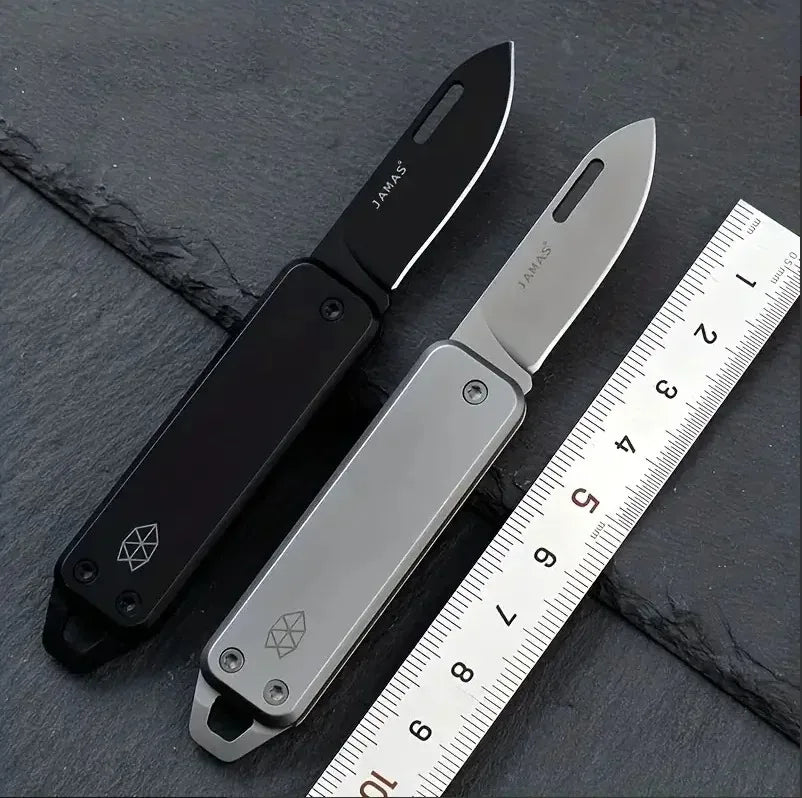Couteau Pliant Multifonction en Acier Inoxydable - Compact, Portable, Porte-Clés, Couteau de Poche pour Extérieur & Maison