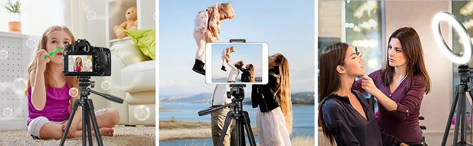 Trépied Universel 100cm pour Smartphone & Caméra - Support Vidéo avec Télécommande Bluetooth