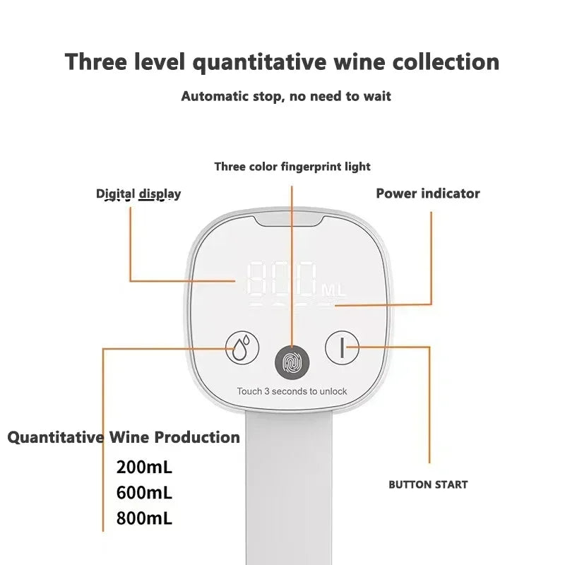 Distributeur d'Alcool Intelligent – Pompe à Whisky & Vin, Quantité Ajustable, Design Pliable