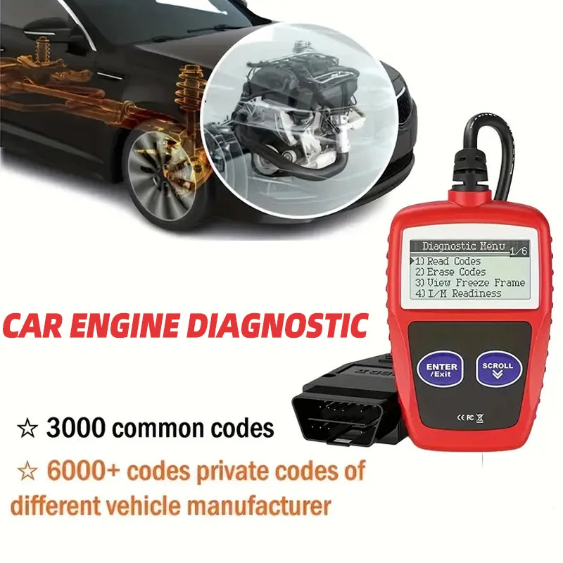 Outil de Diagnostic Automobile OBD2 - Scanner Universel pour Codes d'Erreur et Réinitialisation