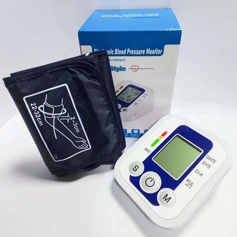 Tensiomètre Électronique de Bras - Moniteur de Pression Artérielle, Fréquence Cardiaque & Pouls, Automatique & Médical