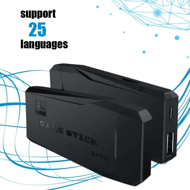 Console de Jeu Rétro 4K HD avec 20 000 Jeux Intégrés - Manettes Sans Fil, Stick TV HDMI, Mini Console Portable