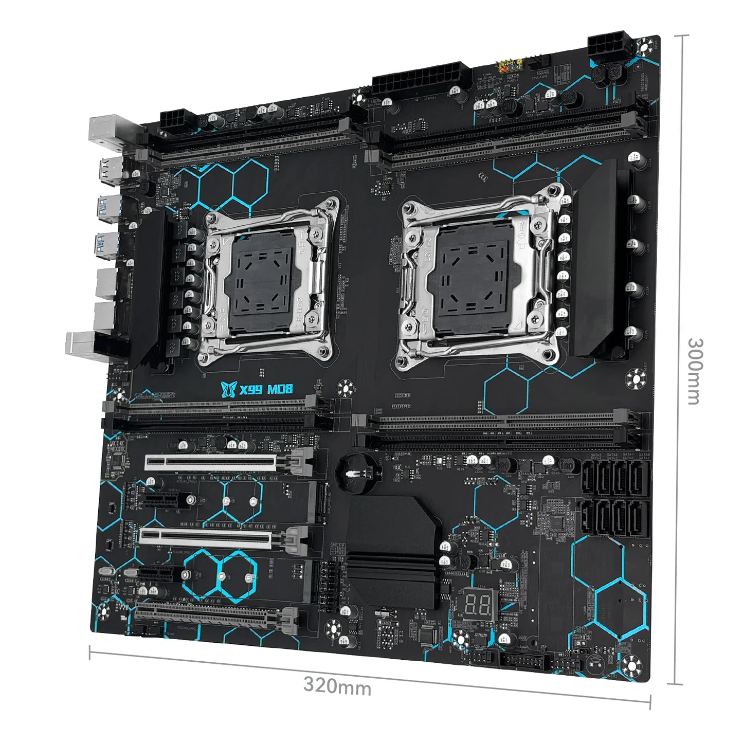 Carte Mère MACHINIST X99 MD8 - LGA 2011-3, Support Dual CPU Xeon V3/V4, DDR4, NVMe M.2, E-ATX