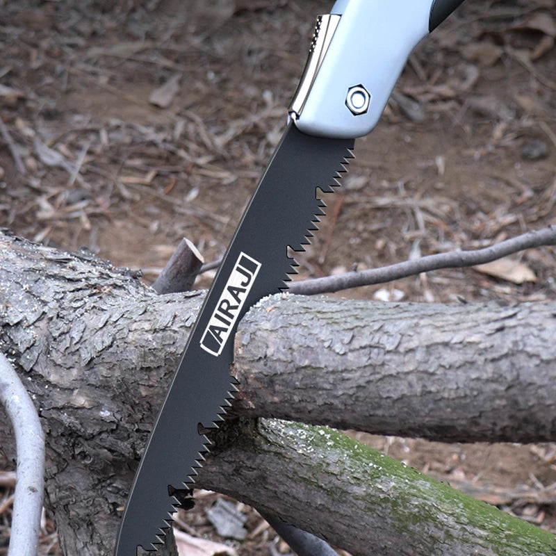 Scie Pliante AIRAJ - Scie Multifonction pour Bois, Camping, Jardinage, Coupe d'Arbre & Bricolage