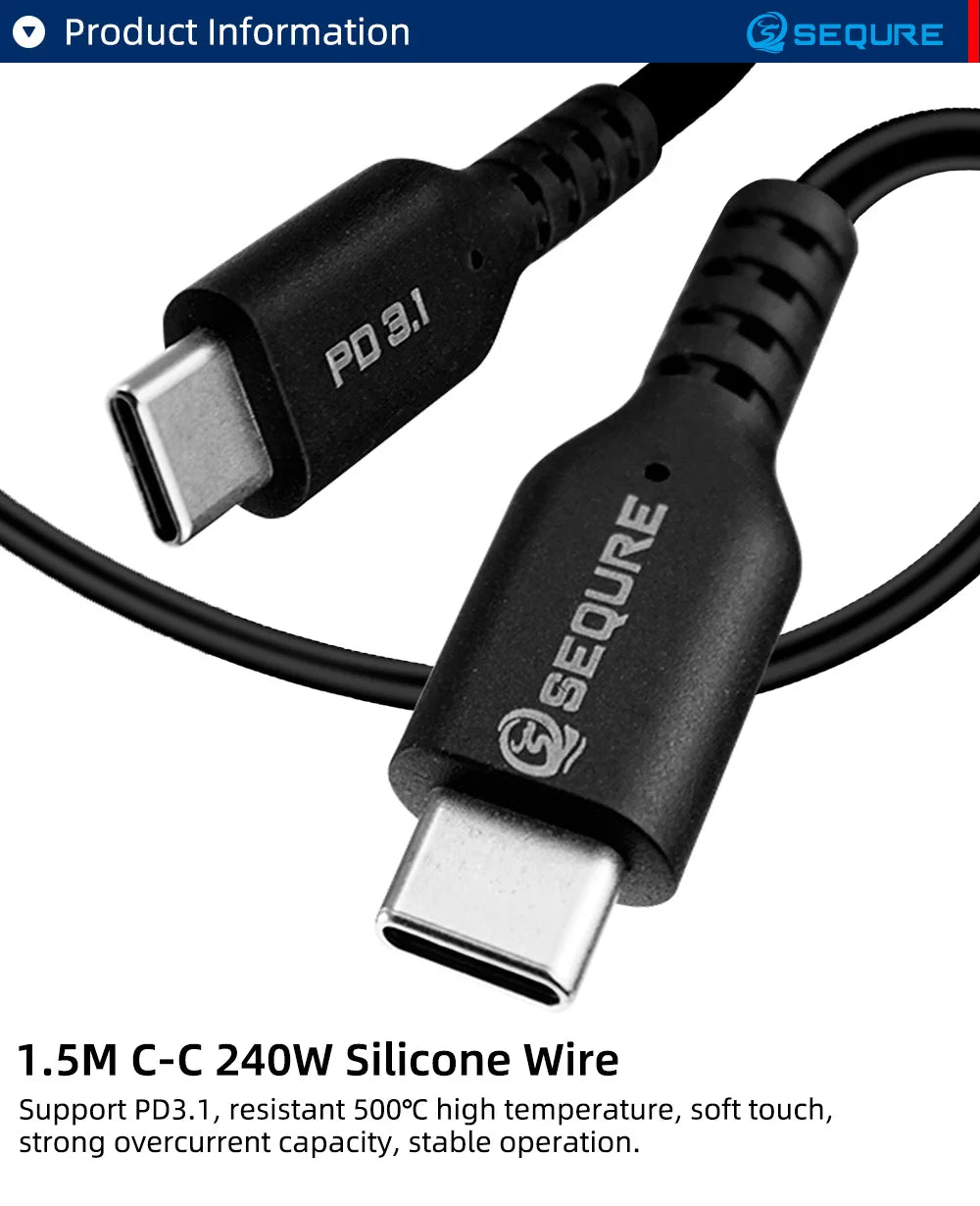 SEQURE HT140 2-en-1 – Pince Chauffante & Fer à Souder Portable, Compatible C210