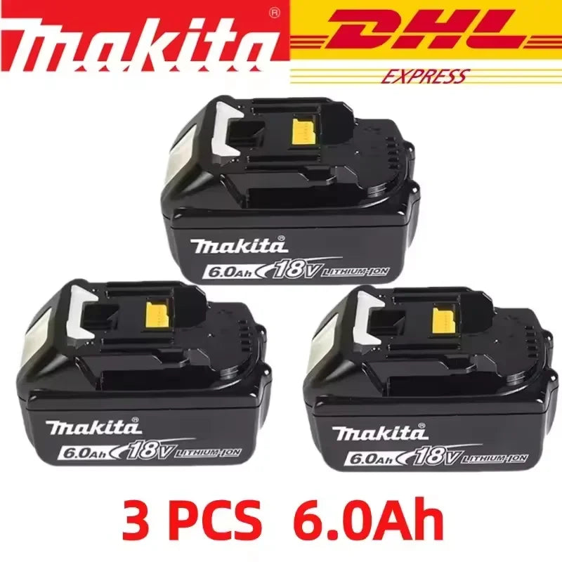 Batterie Makita 18V 6.0Ah - 100% Originale, Rechargeable, Compatible BL1830, BL1840, BL1850, BL1860B