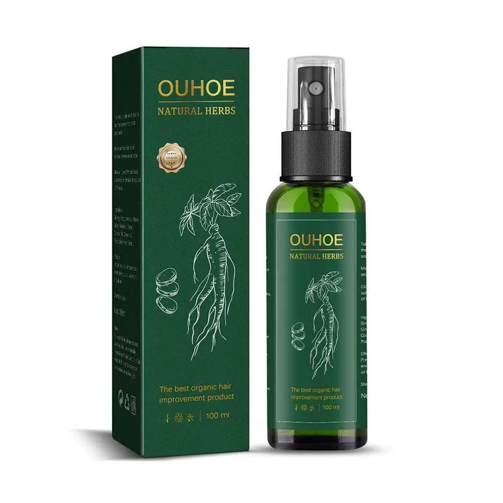 Sérum Capillaire au Ginseng – 2x100ml, Nourrit le Cuir Chevelu, Renforce et Répare les Cheveux