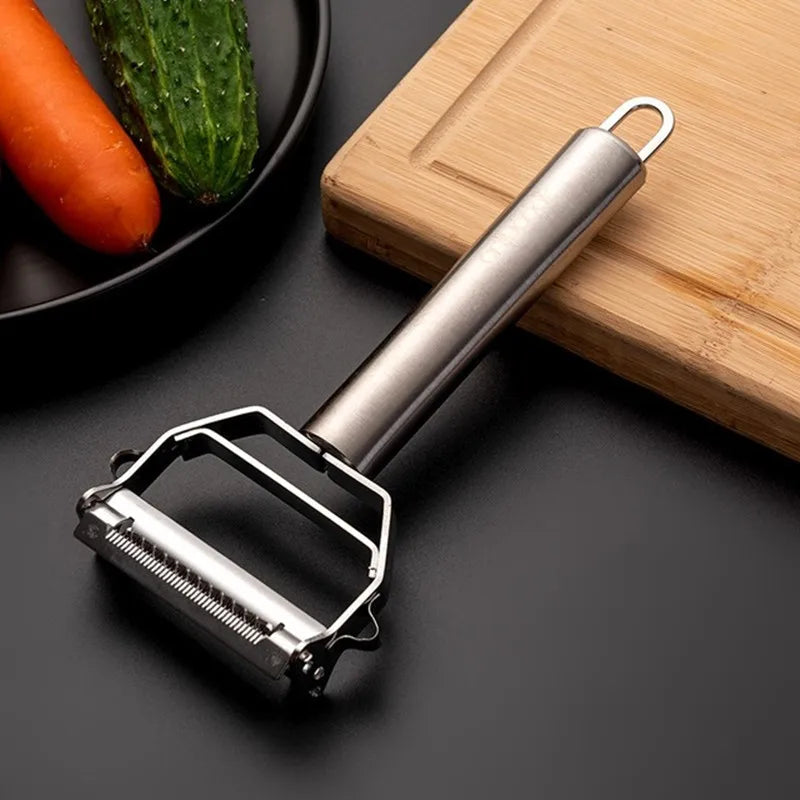 Éplucheur de Cuisine Multifonction – Acier Inoxydable, Durable et Polyvalent