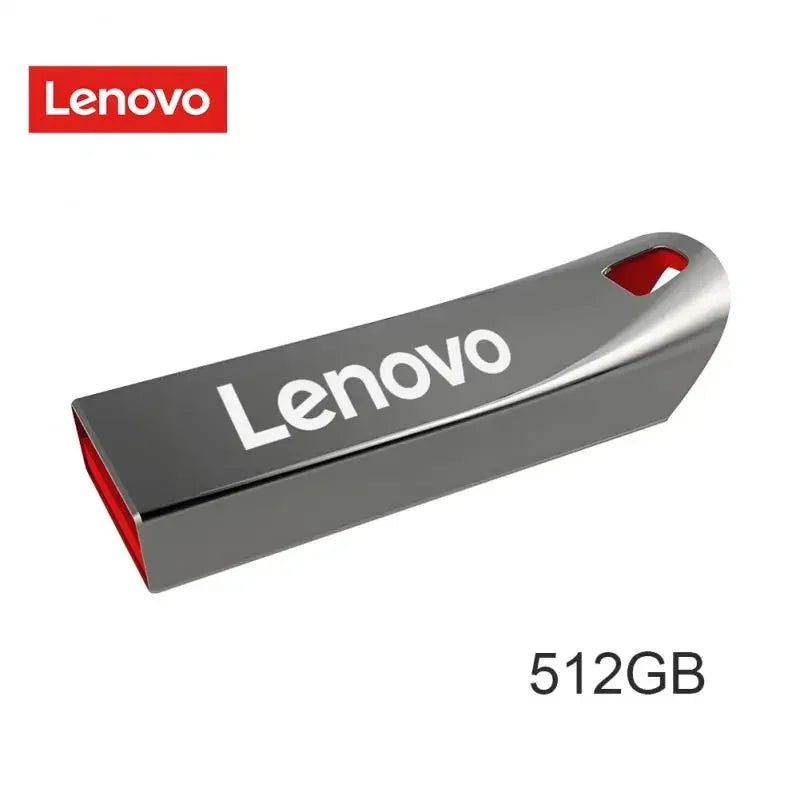 Clé USB Lenovo 2 To - USB 3.0 Haute Vitesse, Métal, Étanche, Stockage Portable