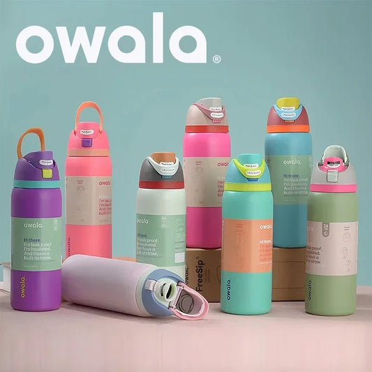 Bouteille Isotherme Owala - Thermos en Acier Inoxydable, Mug Thermique pour Boissons Chaudes & Froides, Étanche & Portable