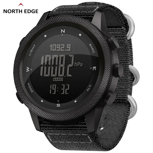 Montre Sport Homme NORTH EDGE APACHE-46 – Altimètre, Baromètre, Boussole, Étanche 50M