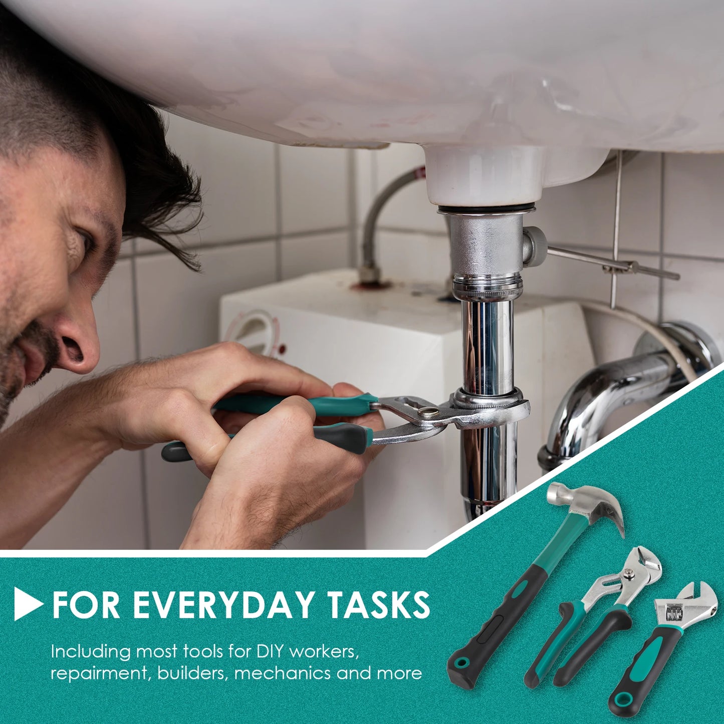 Coffret d'Outils 198 Pièces – Kit Complet pour Réparations Maison & Automobile !