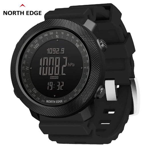 Montre Sport NORTH EDGE – Altimètre, Baromètre, Boussole, Étanche 50M
