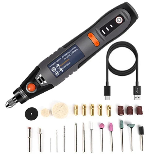 Mini Outil Rotatif Sans Fil 35W – USB Rechargeable, 3 Vitesses, Perçage & Gravure