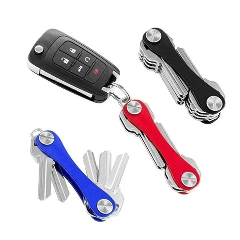 Porte-Clés Intelligent & Compact - Organisateur de Clés en Métal, Clip en Aluminium, Accessoire de Rangement Portable