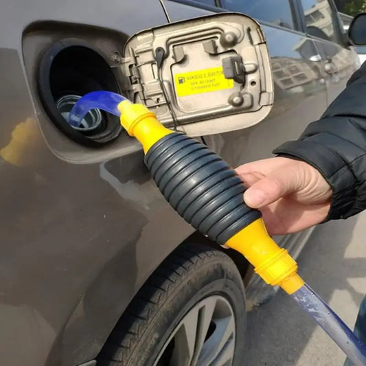 Pompe Manuelle de Transfert de Carburant - Haute Débit, Portable, Compatible Essence, Diesel, Huile & Liquides