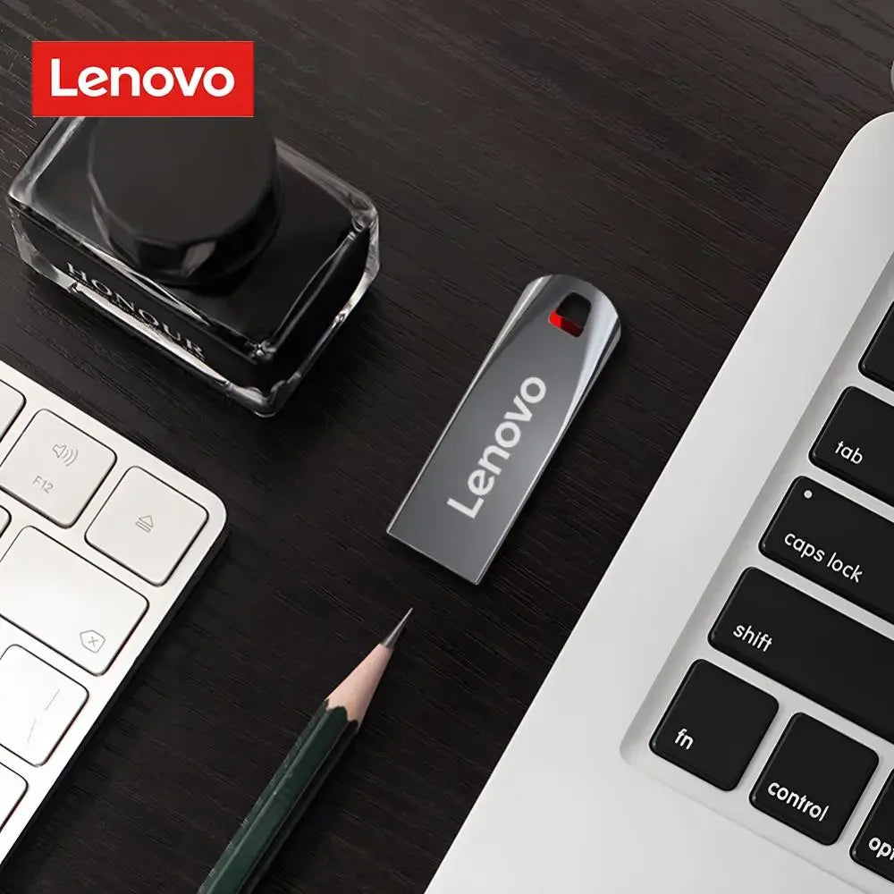 Clé USB Lenovo 2 To - USB 3.0 Haute Vitesse, Métal, Étanche, Stockage Portable