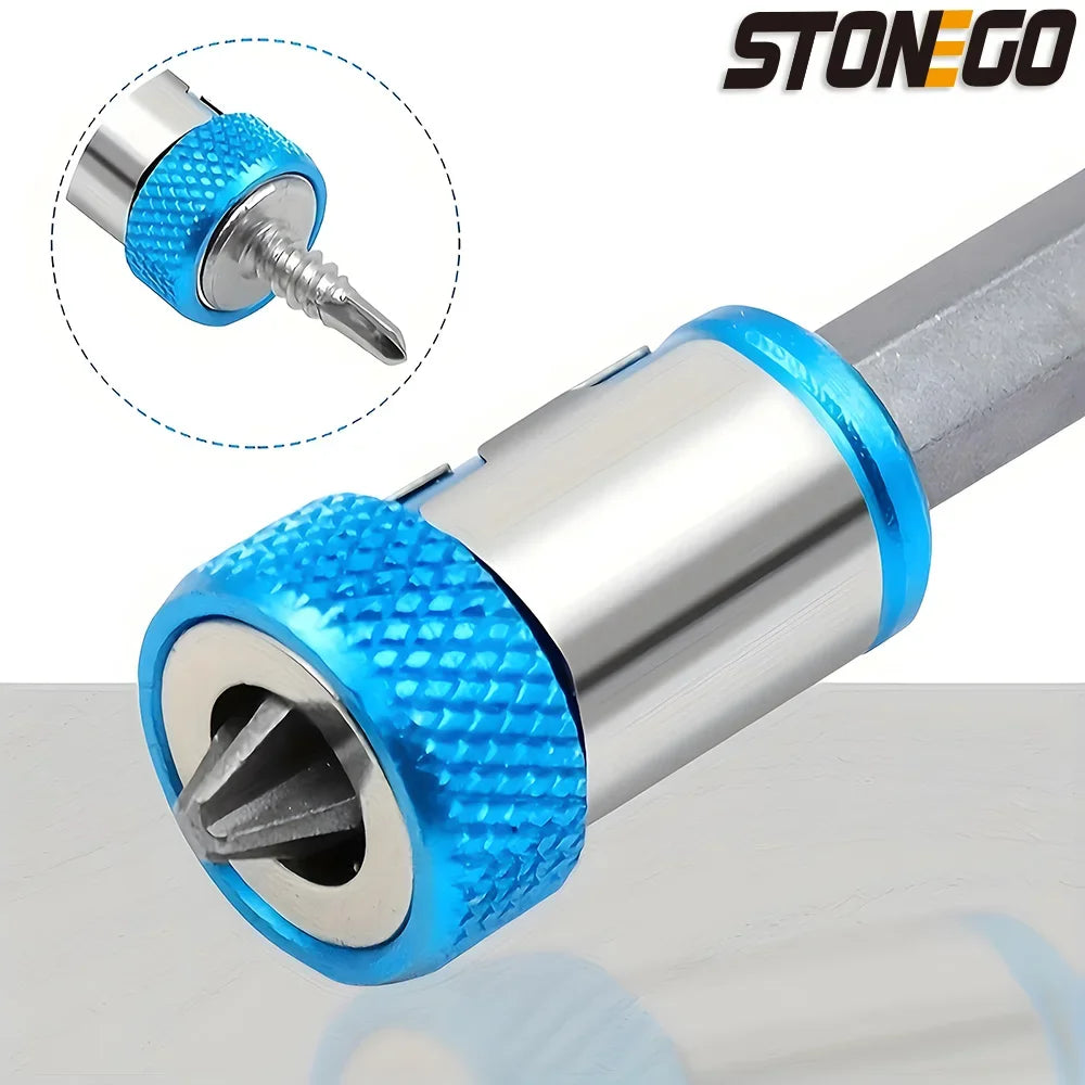 STONEGO - Bague Magnétique pour Embouts de Visseuse | 1PC / 3PCS - 1/4" Hexagonale (6,35 mm) | Antidérapant & Amovible