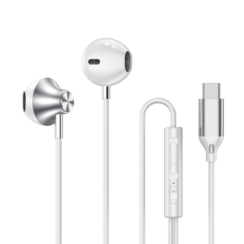 Pour Samsung Écouteurs HiFi Son surround In-ear USB Type C 3.5mm avec contrôle de fil Bouchons d’oreille filaires pour Galaxy S24 S23 S22 Ultra