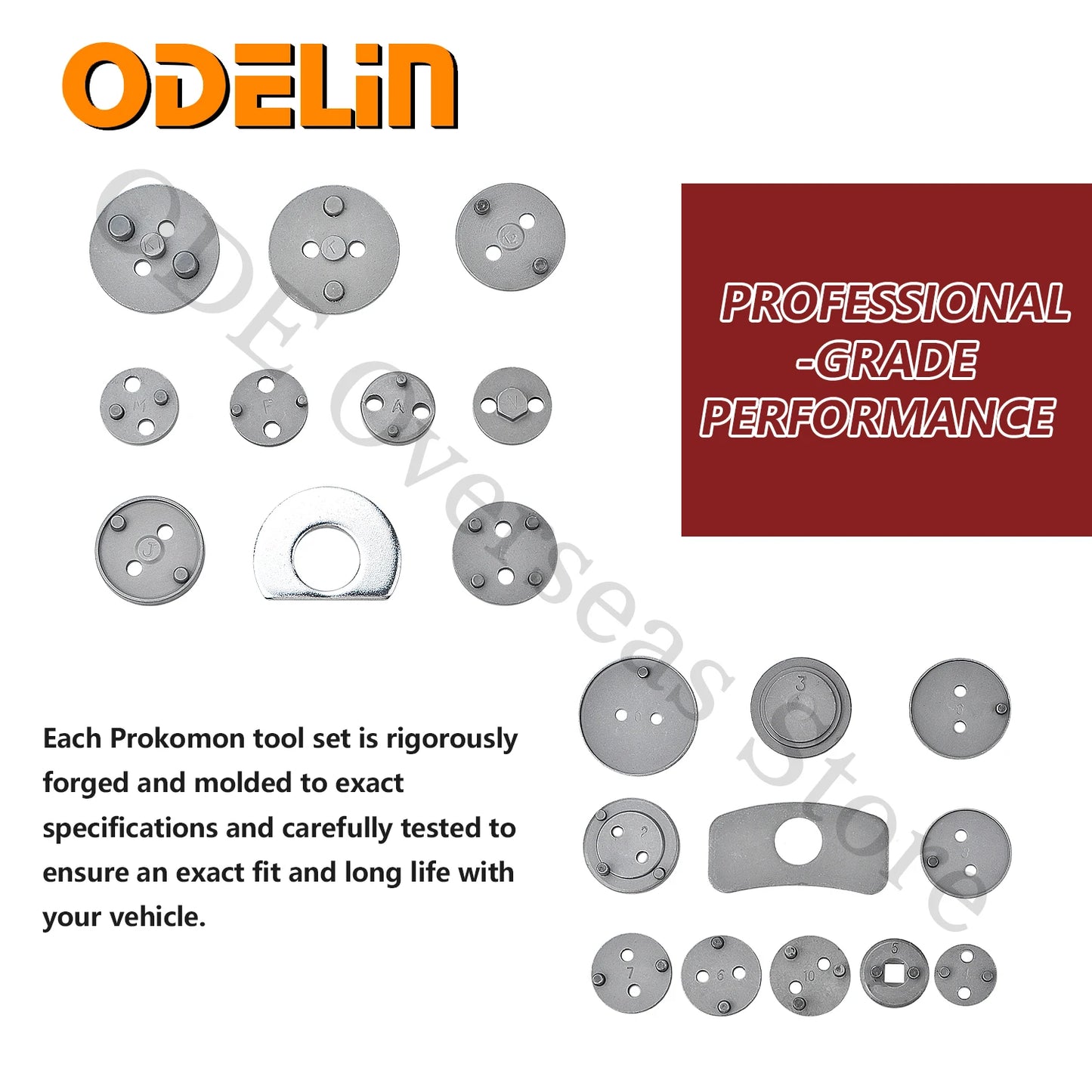 Kit de Rétractation de Pistons d'Étrier de Frein - 24 Pièces, Universel pour Freins à Disque, Outil de Remise à Zéro