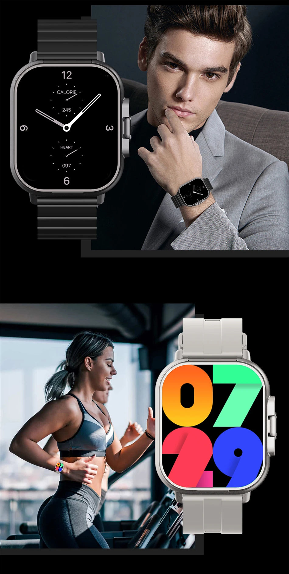 Montre Connectée 2 en 1 avec Écouteurs - Smartwatch Bluetooth 2024 avec Appels, GPS, Moniteur Cardiaque & Lecture de Musique