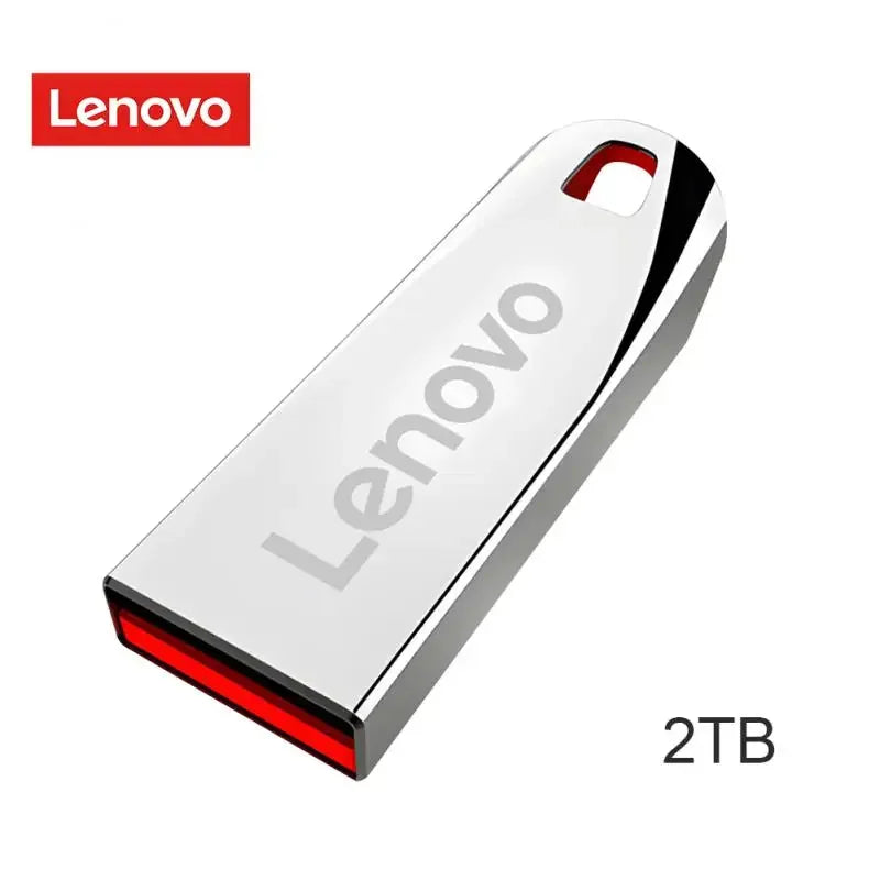 Clé USB Lenovo 2 To - USB 3.0 Haute Vitesse, Métal, Étanche, Stockage Portable