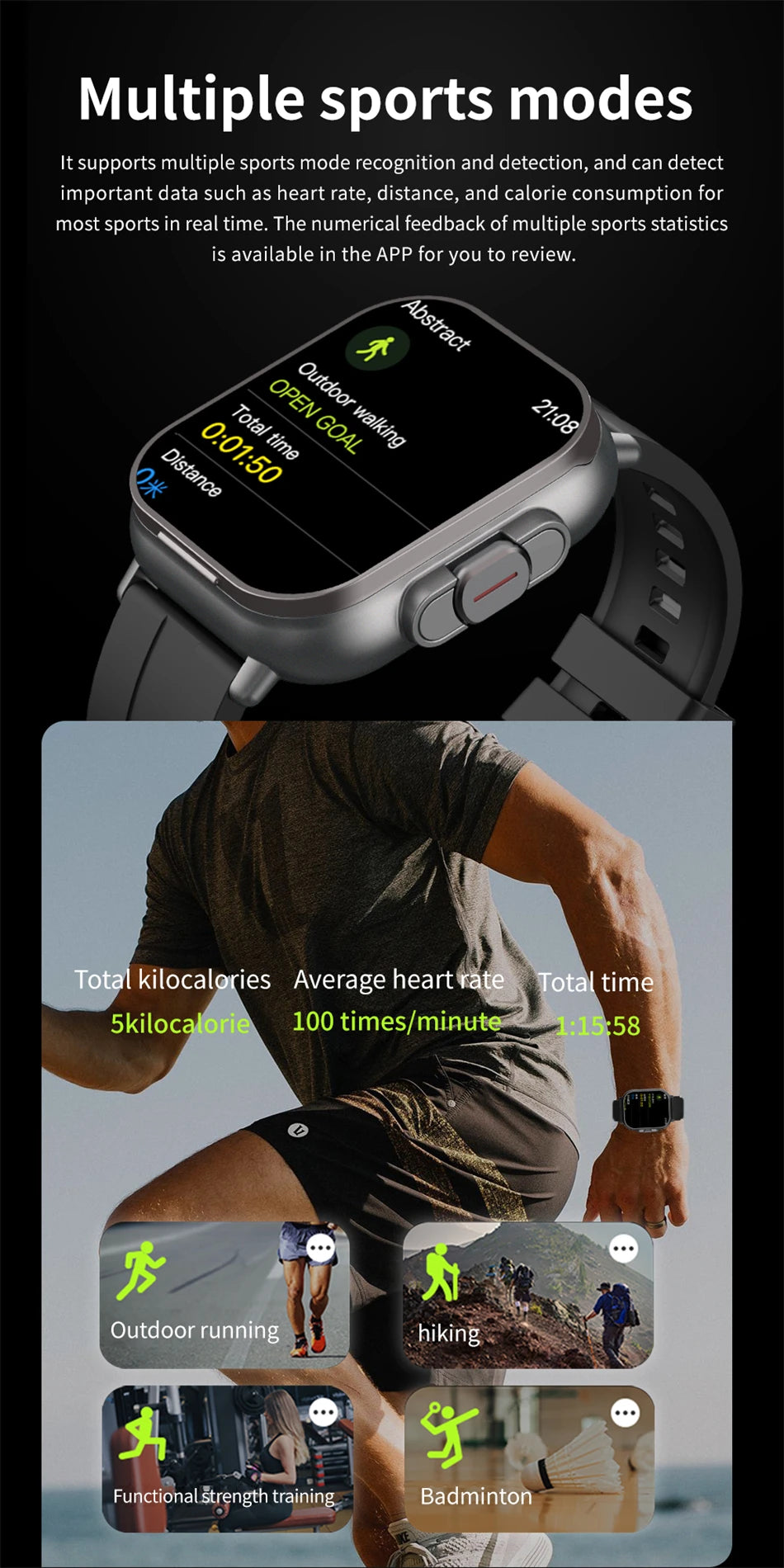 Montre Connectée 2 en 1 avec Écouteurs - Smartwatch Bluetooth 2024 avec Appels, GPS, Moniteur Cardiaque & Lecture de Musique