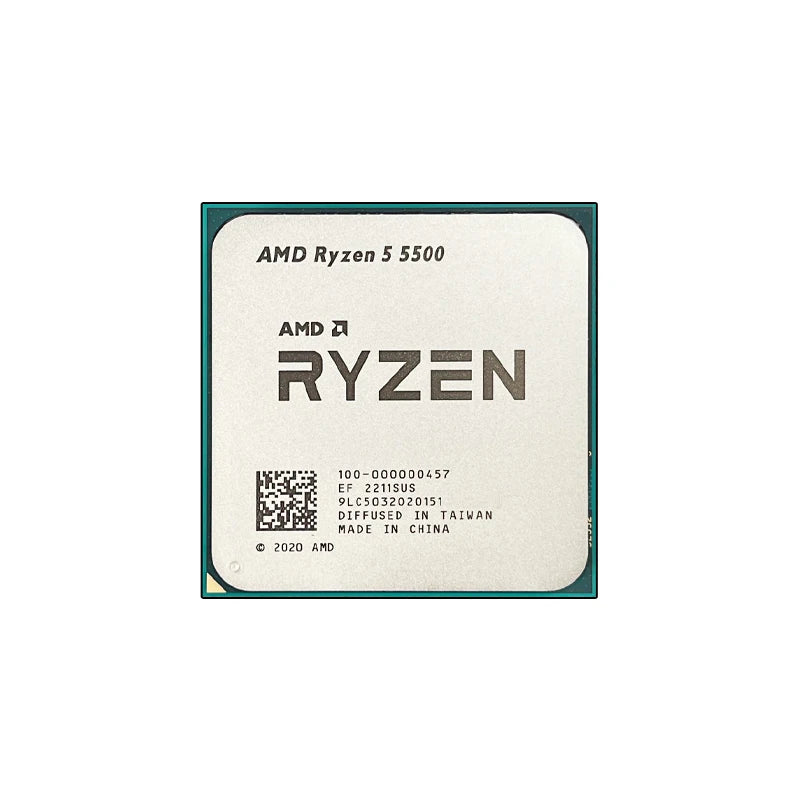 AMD Ryzen 5 5500 - Processeur Gaming 6 Cœurs, 12 Threads, 4.2 GHz, 65W, Socket AM4 (Sans Ventilateur)