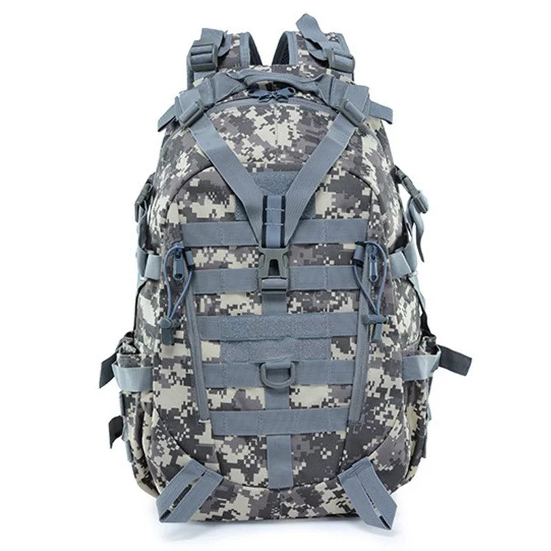 Sac à Dos Tactique 40L - Randonnée, Camping, Trekking, Pêche & Activités Outdoor, Système MOLLE & Réfléchissant