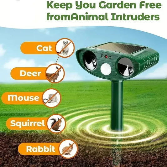Répulsif Ultrason Solaire – Anti-Chats, Chiens & Animaux Nuisibles