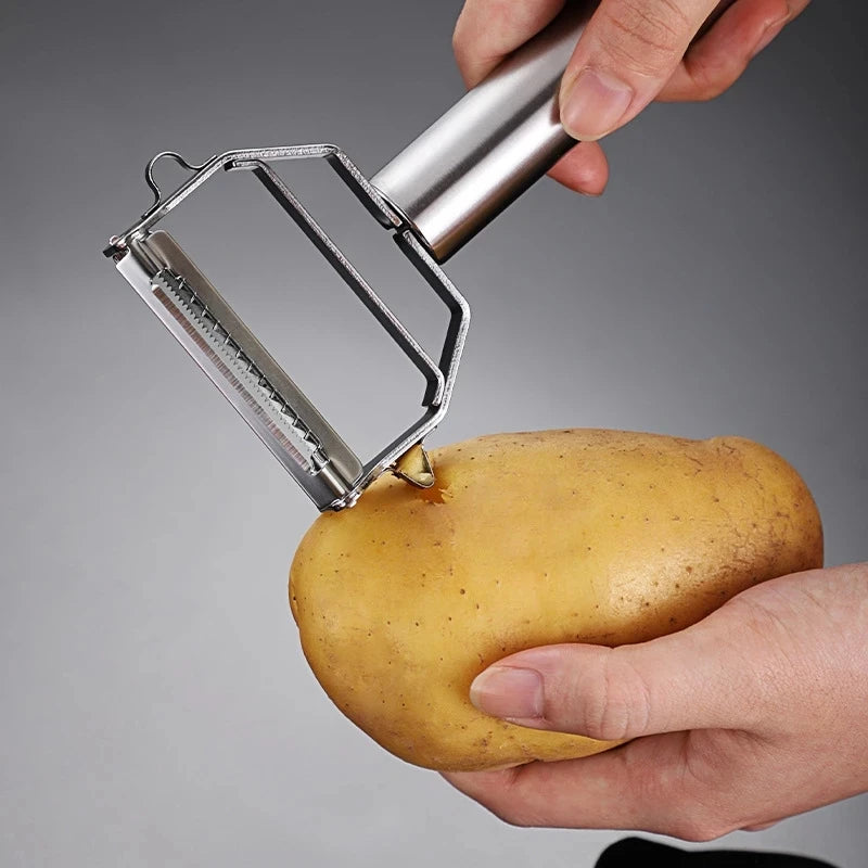 Éplucheur de Cuisine Multifonction – Acier Inoxydable, Durable et Polyvalent