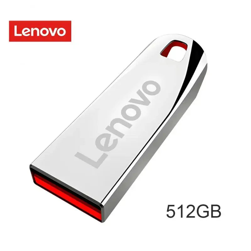 Clé USB Lenovo 2 To - USB 3.0 Haute Vitesse, Métal, Étanche, Stockage Portable