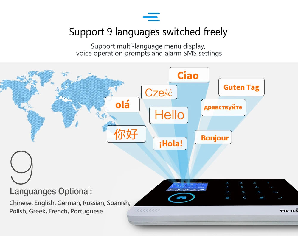 Système d'Alarme MULO PG103 - Sécurité Sans Fil 433MHz, WiFi, GSM, Compatible Tuya Smart, Alexa & Google Home