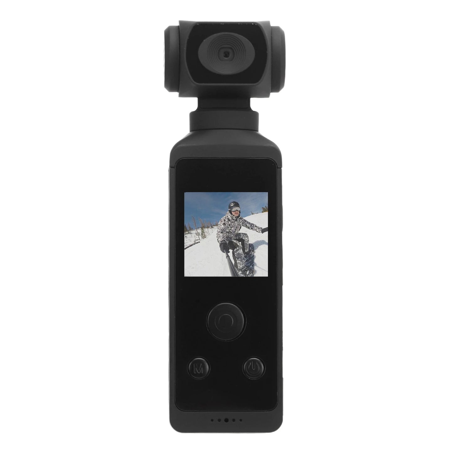 Caméra de Poche 4K HD - Objectif Rotatif 270°, Stabilisation Anti-Tremblements, WiFi, Micro Intégré, Clip pour Sports & Vlog