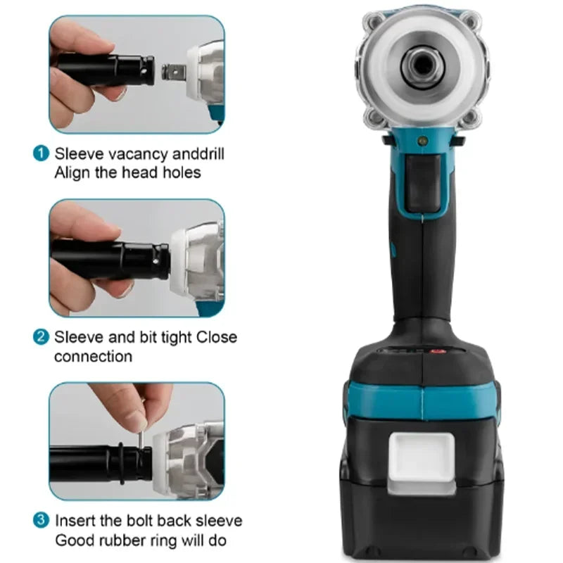 Makita DTW600 - Clé à Chocs Sans Fil 18V, 1/2", Moteur Brushless, 3100 IPM, Outil de Réparation Véhicule & Bricolage