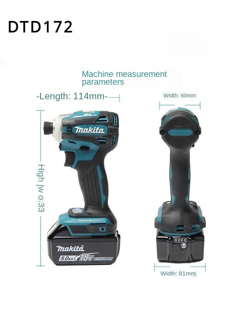 Makita DTD172 - Visseuse à Chocs Sans Fil 18V, Moteur Brushless, Compacte et Puissante