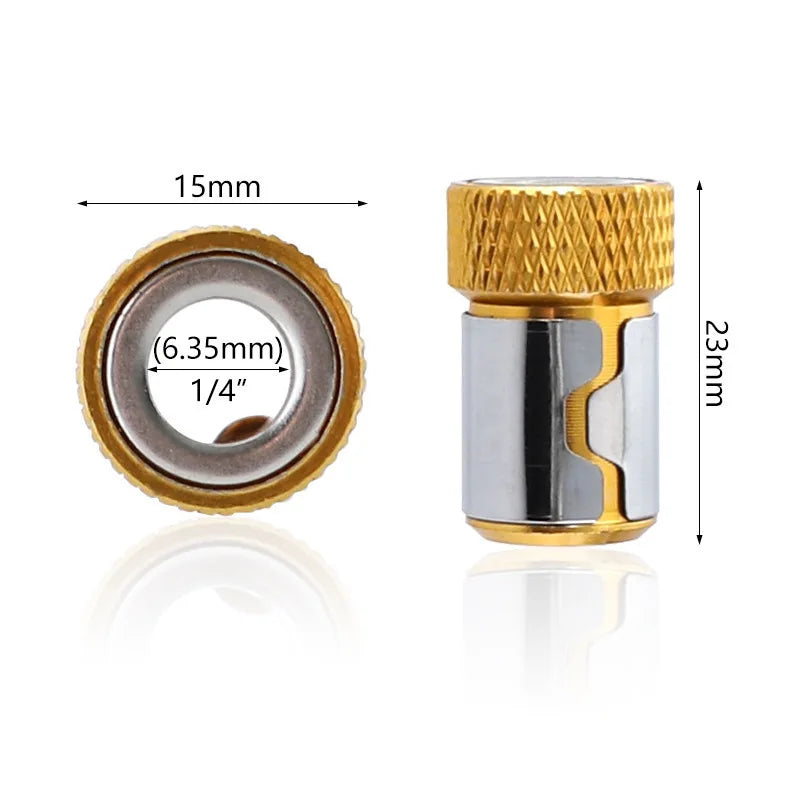 Bague Magnétique Universelle 6.35mm - Renfort Magnétique pour Embouts de Tournevis, Alliage Anti-Corrosion, Aimant Puissant
