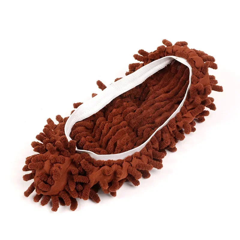 Chaussons de Nettoyage Microfibre - Chaussons Multifonctions pour Sol, Lavables & Réutilisables, Idéal pour un Nettoyage Sans Effort