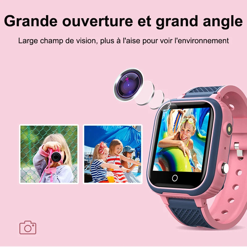 Montre Connectée 4G pour Enfants LT21 - GPS, WiFi, Appel Vidéo, SOS, Étanche IP67