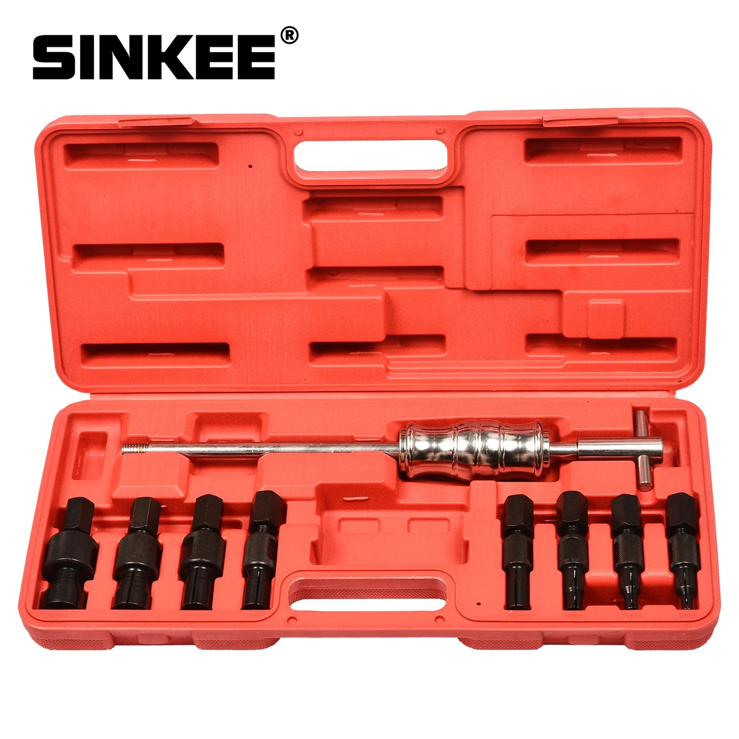 Kit Extracteur de Roulements à Inertie - 9/10 Pièces, Outil d’Extraction de Roulements à Billes, Kit de Marteau Coulissant pour Trous Borgnes